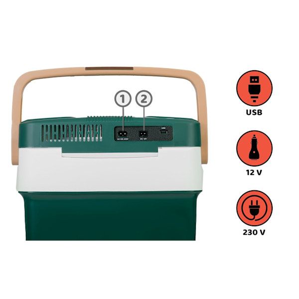 Bærbar køleboks Berdsen Icemax 29 Liter med ECO mode - Grøn