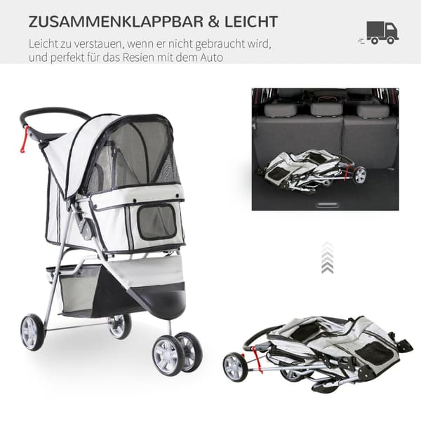 Koirarattaat Koira Buggy Buggy Koirat Kissat Moniväriset (Harmaa)