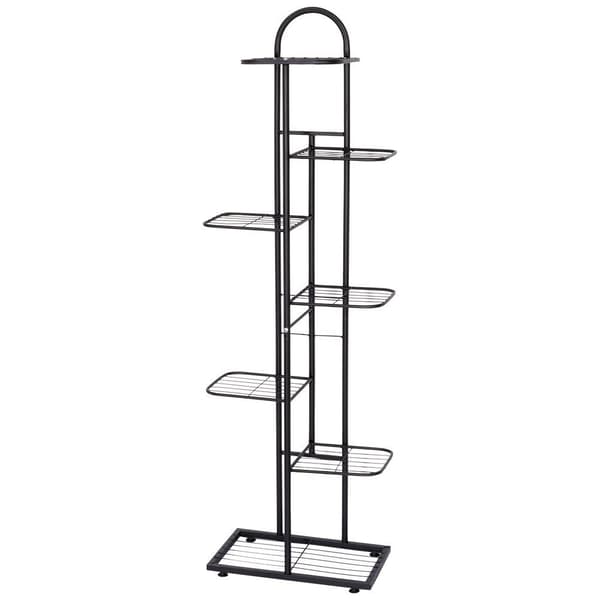Sort metal blomsterstand med 7 niveauer til potteplanter