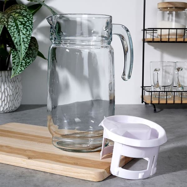 Universell Glaskanna med Lock för Drycker