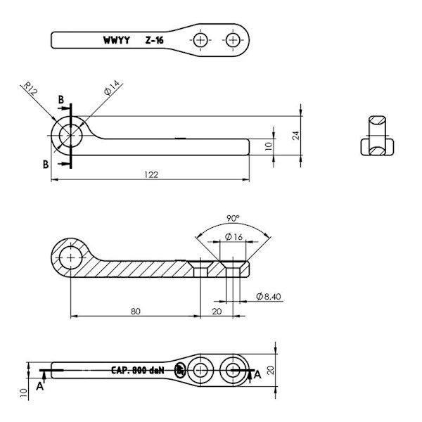 Tanko perävaunun salpalle SPP Z-16