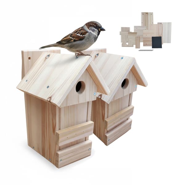 Puiset linnunpesälaatikot, 2 kpl setti