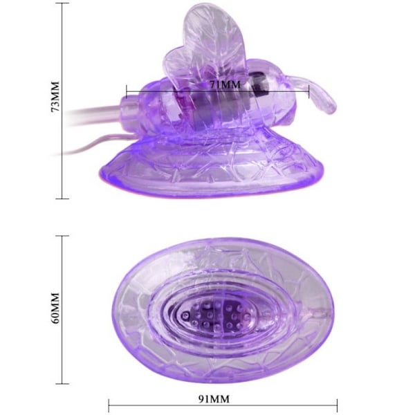 Baile - Lilac Clitoris Stimulering Vibrerande fjäril