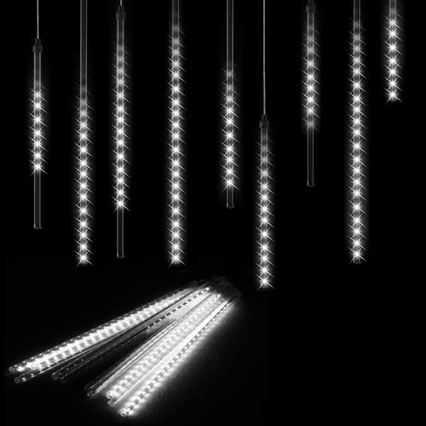 LED-julbelysning, 6,6 m, kallvit, IP44, utomhus