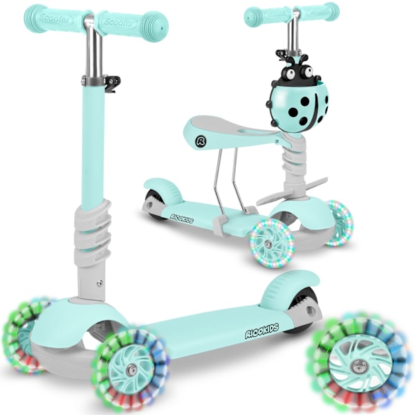 Trehjulig sparkcykel Ricokids Buggy - Mintgrön