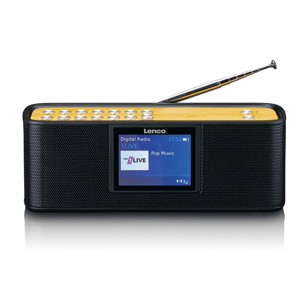 Bærbar DAB+ radio med Bluetooth, 2,4" skærm, sort