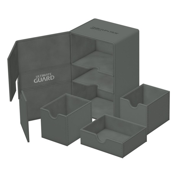 Ultimate Guard Twin Flip`n` Tray 160+ XenoSkin Monocolor Grey