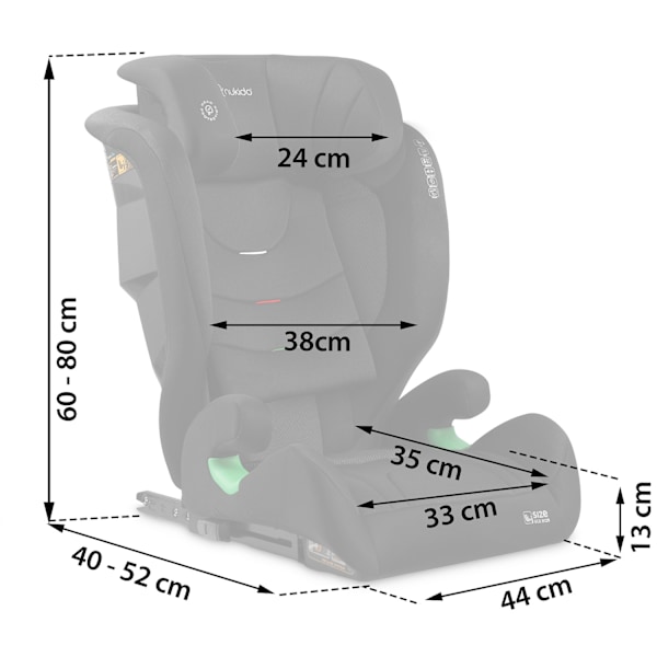 Nukido Louis Soft Bilbarnstol Svart 15-36kg ISOFIX