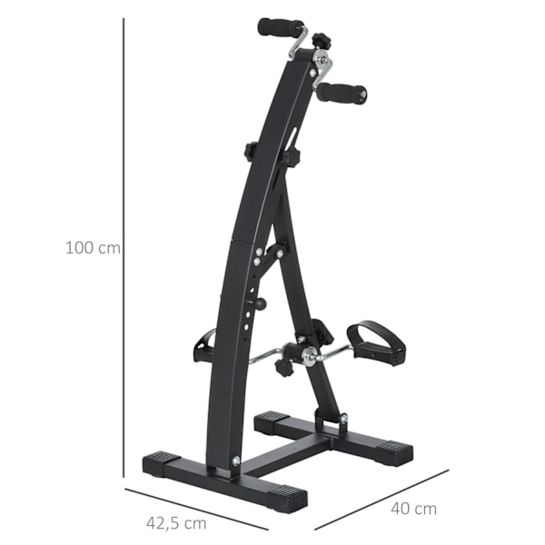 Motionscykel Motionstræner Pedaltræner Til Seniorer, Stål, Sort, 41X50X96Cm