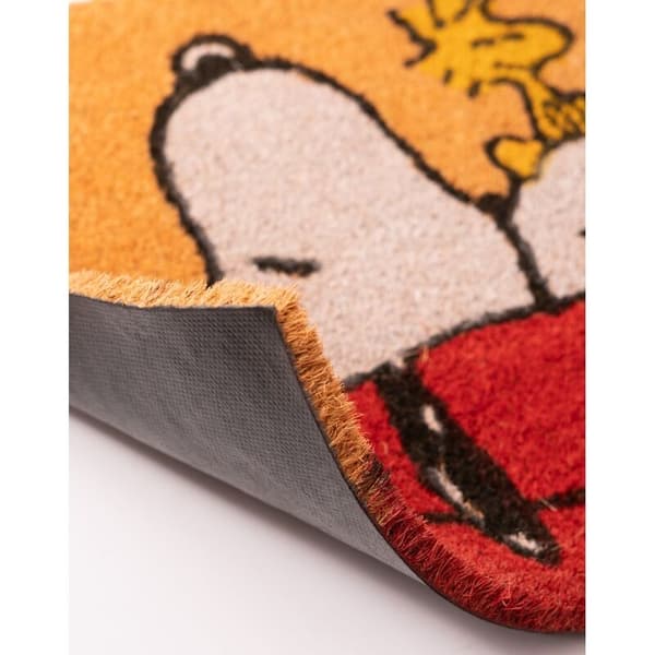 Snoopy dørmåtte til indendørs/udendørs brug, slidstærkt materiale
