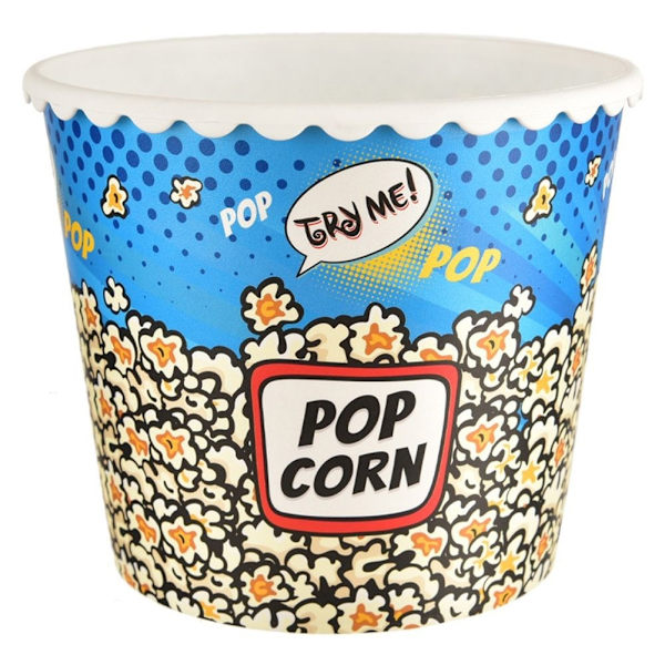 Popcornskål til filmaftener, genanvendelig 2,3 liter