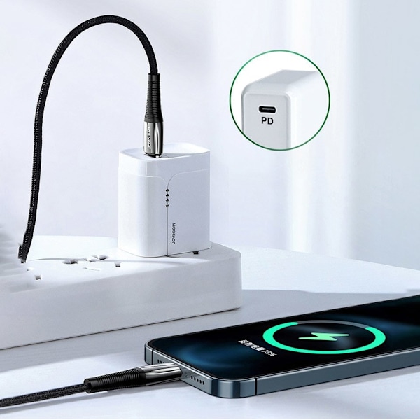 Kaapeli iPhonelle USB-C - Lightning Power Delivery 20W 2.4A 1.2m punainen