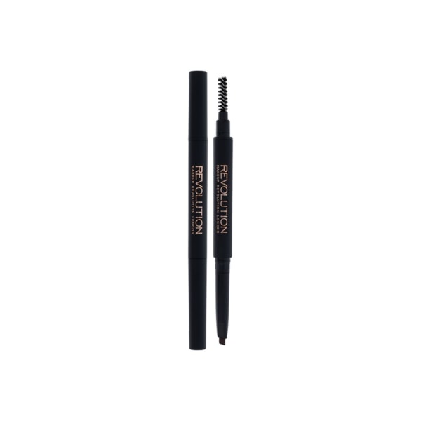 Makeup Revolution London - Duo Brow Definer Brown - For Women, 0.15 g