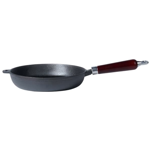 Valurautapannu 24 cm puukahvalla