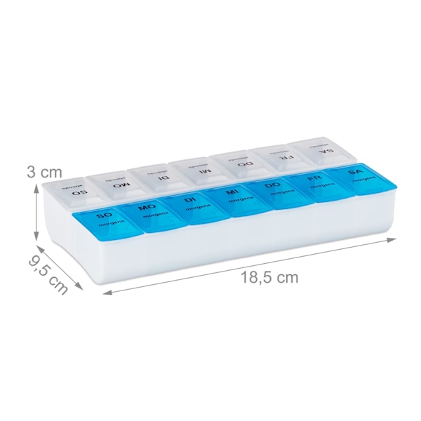 3-pak tabletæsker 7 dage 2 rum