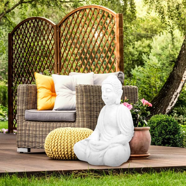 Hvid Buddha figur 70 cm