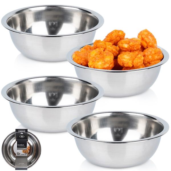 Teräskulhot 250 ml 4 kpl.