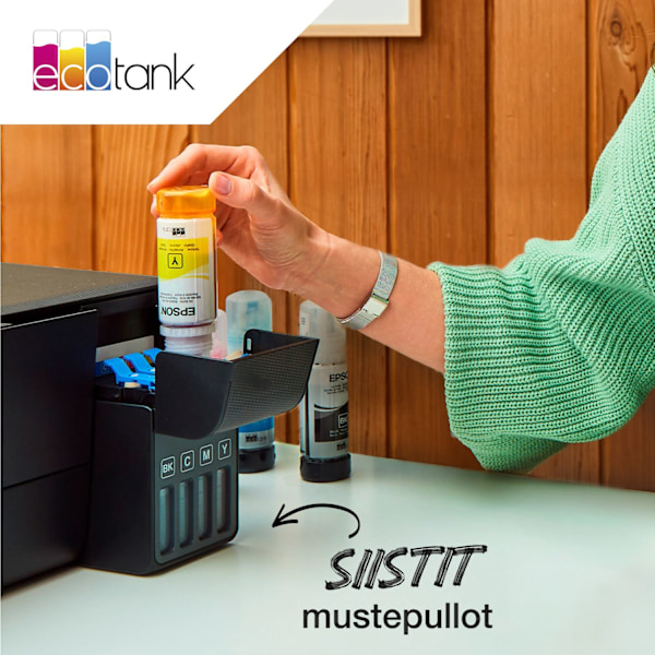 Epson 104 EcoTank - mustepullo, keltainen