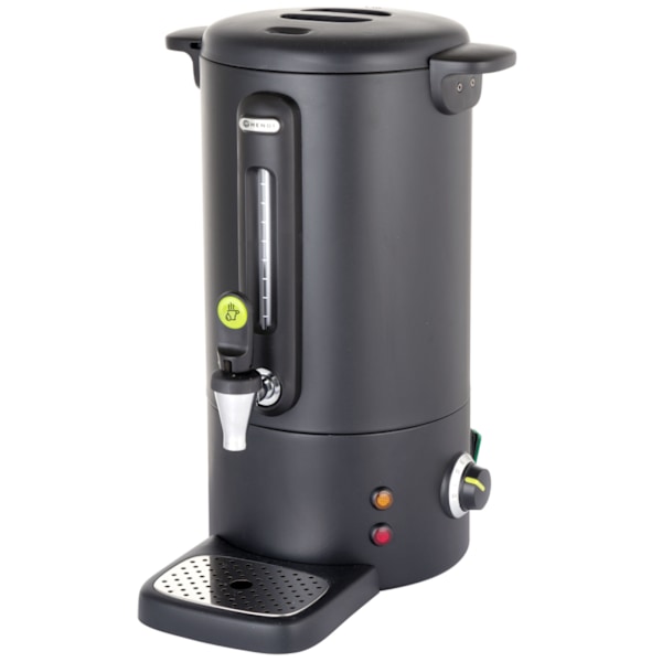 Kaffevarmer med dryppende vandhane sort Concept Line 10 l - Hendi 211458