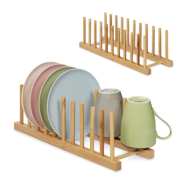 set med 2 tallrikställ i bambu