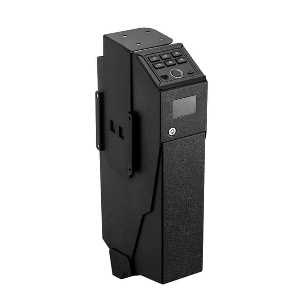 Fingeravtrycksskyddad pistolskåp med LCD, knappsats, nyckel, LED
