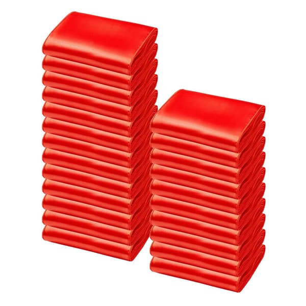 Satinstolsbågar, 50-pack, röda, 18 x 273 cm