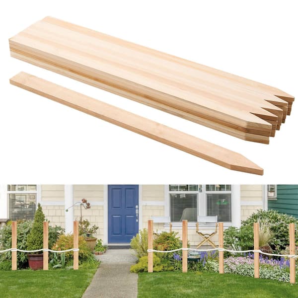 Træpæle til have, 25 stk., 91 cm grantræ
