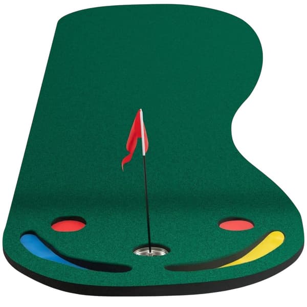 Golfputtmatta 300x96 cm med 3 koppar & flagga