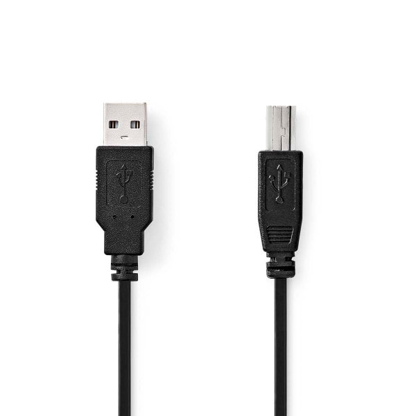 USB-kabel | USB 2.0 | USB-A Hane | USB-B Hane | 10 W | 480 Mbps