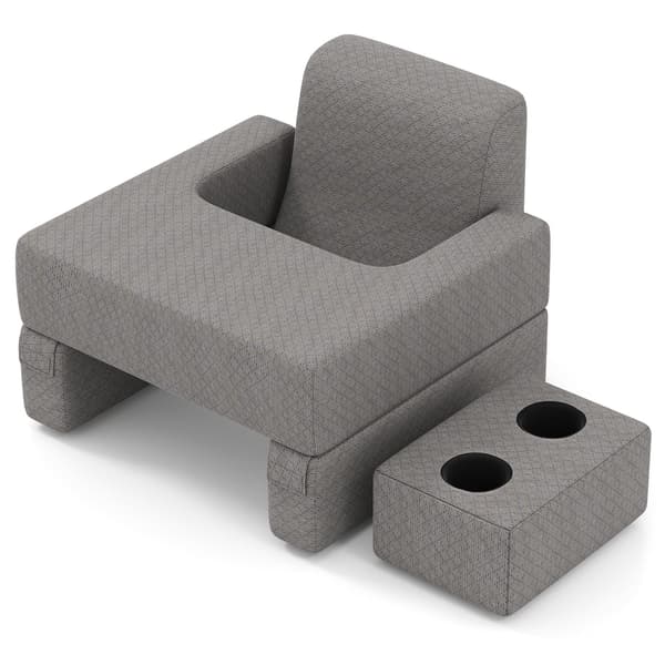 Lukutyyny mukitelineellä – ergonominen selkänoja, harmaa