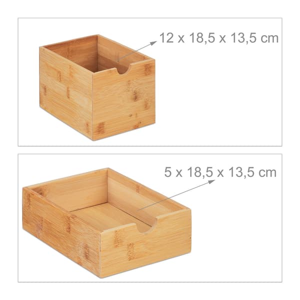 Pöytäjärjestäjä 3 laatikolla, bambu MDF