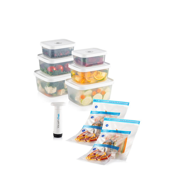 Förvaringslåda & matförvaringspåsar (13 delar) VCC-13-PMP - Transparent