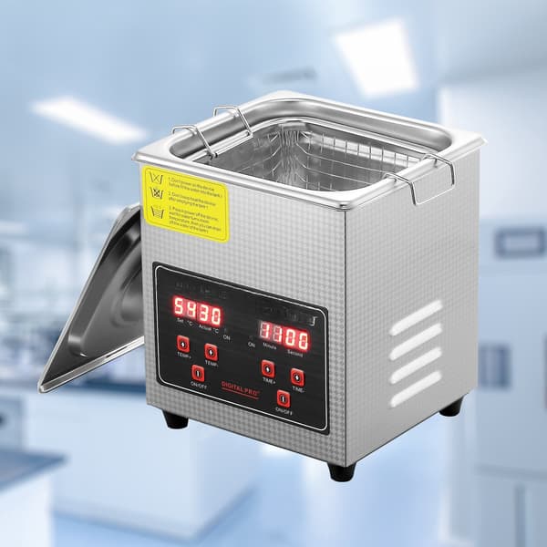 Ultralydsrenser 2L, digital timer, opvarmet rustfrit stål