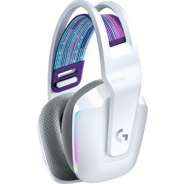 Logitech G733 Lightspeed - langattomat pelikuulokkeet, valkoinen