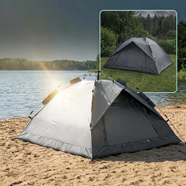 Pop-up campingtelt til 3-4 personer, UV-beskyttelse