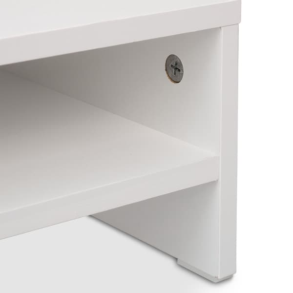 Monitorstativ med opbevaringshylde – Ergonomisk, pladsbesparende