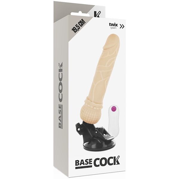 Basecock - Realistic Vibrator Remote Control Flesh 19,5 Cm -O- 4 Cm