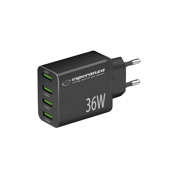 Esperanza Quick Power Charger 36W 4X Usb-A Qc 3.0 18W
