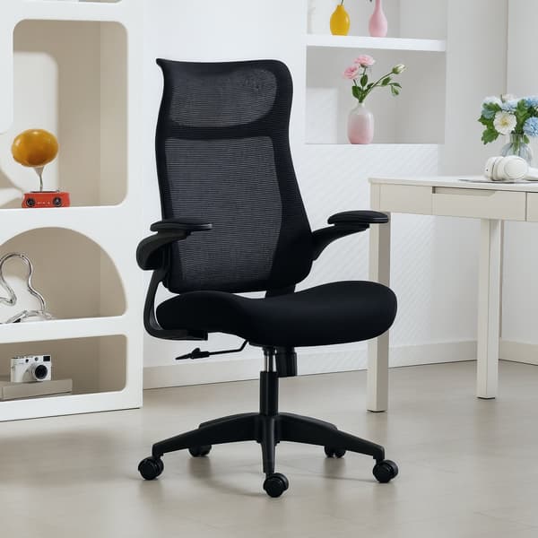 Ergonomisk kontorstol, 3D-armlæn, netryg, sort