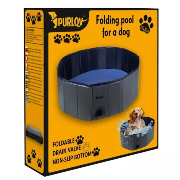 Hopfällbar pool/hund lekhage 120x30 Purlov 23831