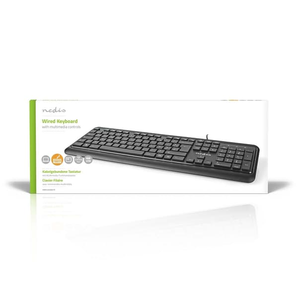 Wired Keyboard | USB-A | Multimedia | AZERTY | FR layout | Numerisk tastatur