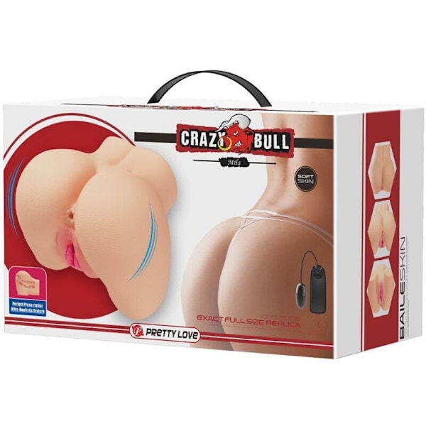 Crazy Bull - Realistinen vagina ja peräaukko Mila vibraattori