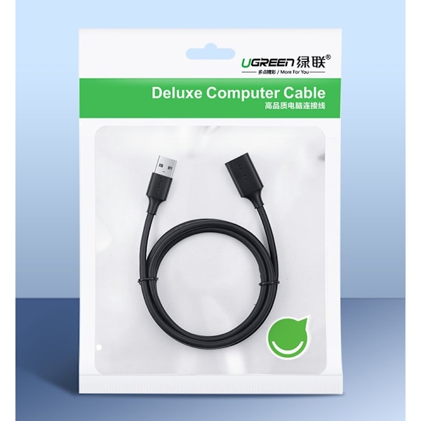 USB 3.0 kabel forlængerkabel 2m sort