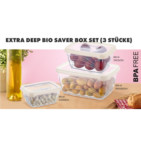 Herzberg 3 Delar Extra Djup Bio Saver Box Set Röd