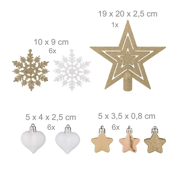 Julgransprydnader Set, 101 plastkulor