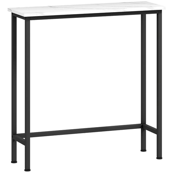 Slankt konsolbord, marmorlook-plade, 24 cm dybde