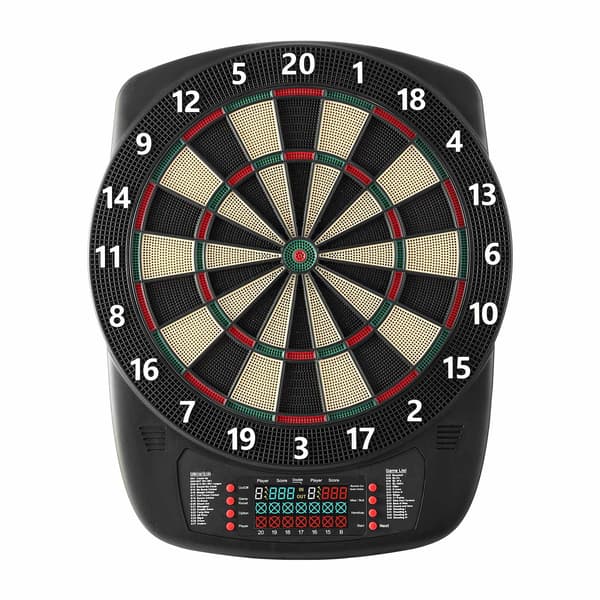 Elektronisk dartskive, 43 spil, farve-LCD, 8 spillere