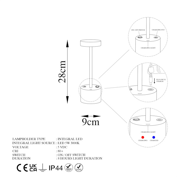Bordlampe Keyf - 13393