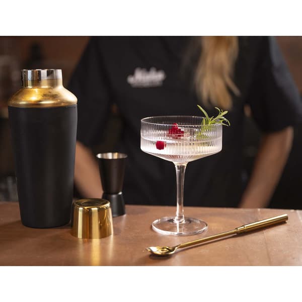 Cocktailglas, räfflat klarglas, 20 cl, 2-pack