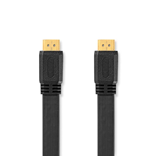 High Speed ​​HDMI ™ Kaapeli Ethernet | HDMI™ liitin | HDMI™ liitin | 4K@30Hz | 10.2 Gbps | 2.00 m | Litteä | PVC | Musta | Label